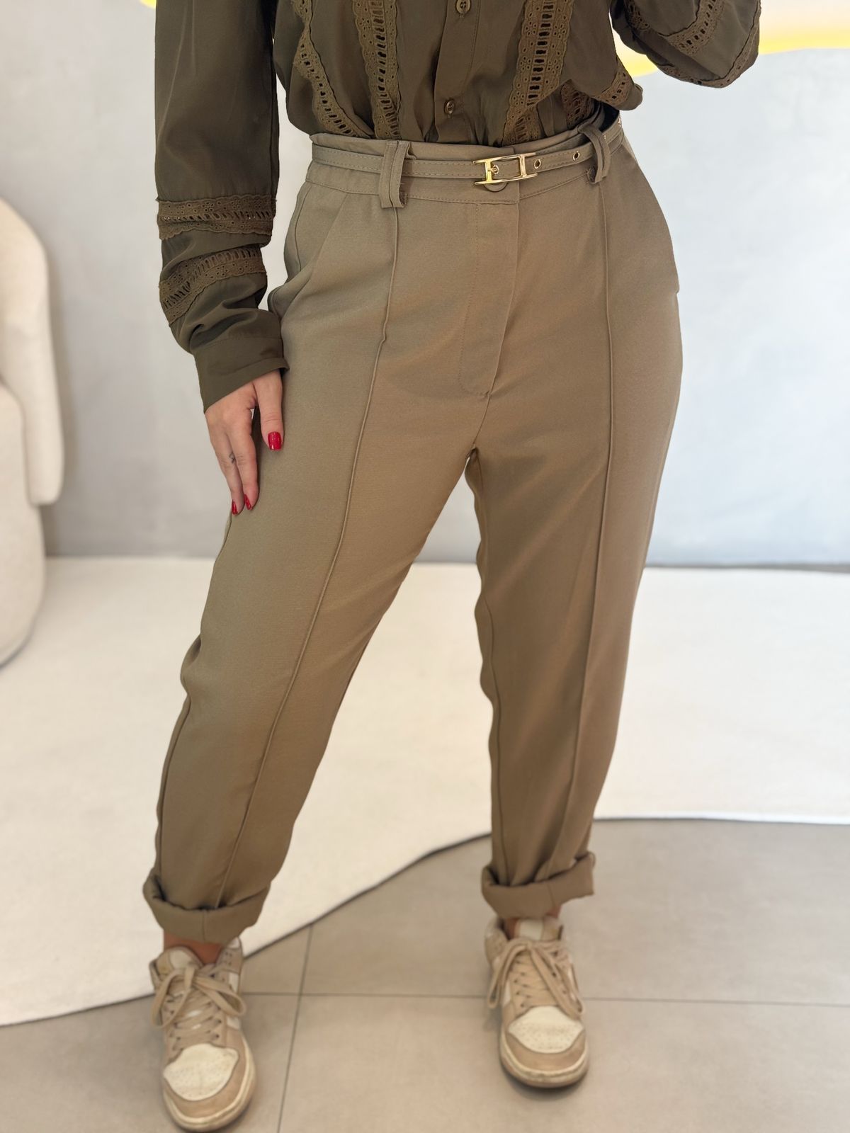 Calça Ayla Nude Escura