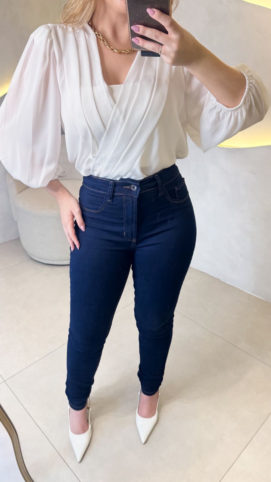 Calça Skinny Carmen- Escura