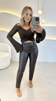 Blusa Margot- Marrom