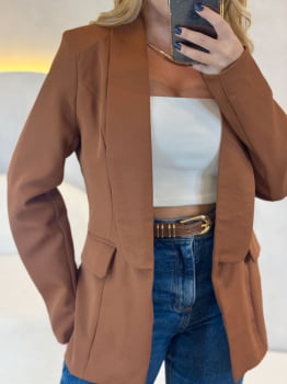 Blazer Suíça marrom caramelo