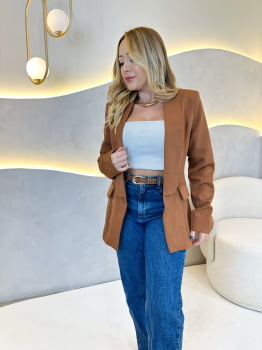 Blazer Suíça marrom caramelo