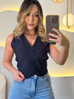 Colete Brenda- Preto