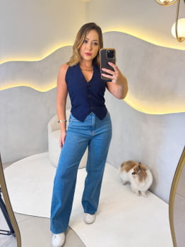 Colete Paulina- Azul Marinho