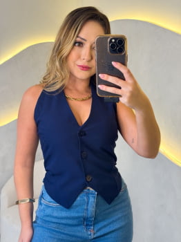 Colete Paulina- Azul Marinho