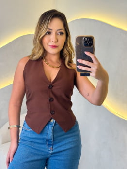 Colete Paulina- Marrom