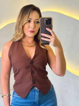 Colete Paulina- Marrom