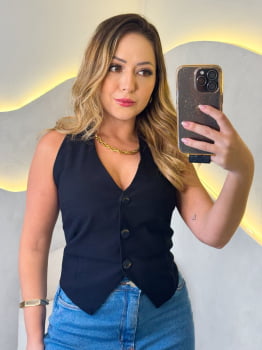 Colete Paulina- Preto