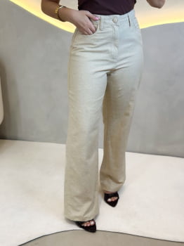Calça Wideleg- Linho