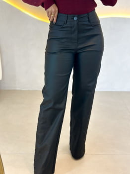 Calça Manu Resinada Preta