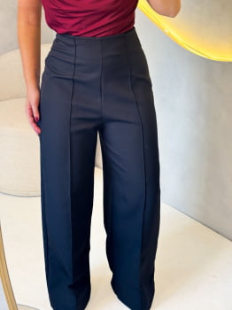 Calça pantalona Elisa- Preto