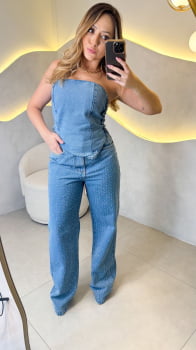 Calça Wideleg- Brilho