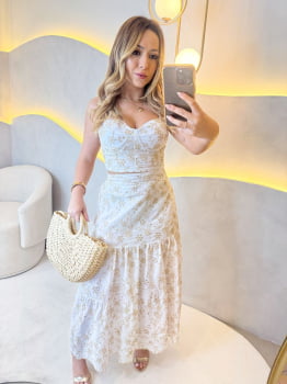 Conjunto Florence- Branco e Nude