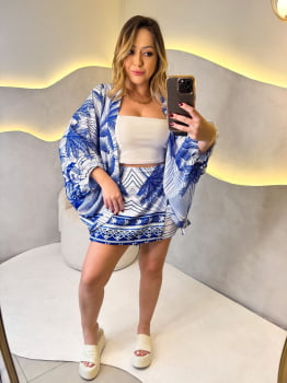 Conjunto Lola- Azul/Branco