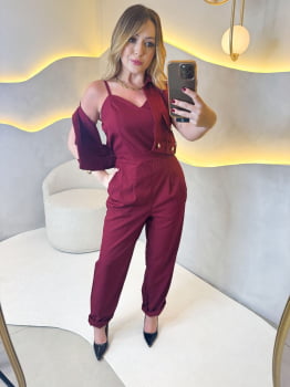 Macacão Tais- Vinho