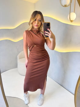 Vestido Juliana- Marrom