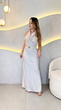 Vestido Mansur- Champagne