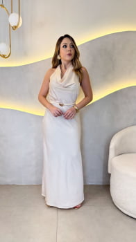 Vestido Mansur- Champagne