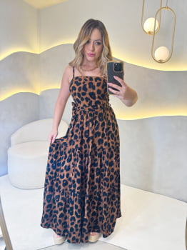 Vestido Poliana- Onça