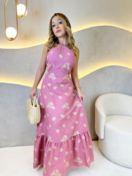 Vestido Tainá- Rosa
