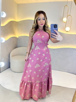 Vestido Tainá- Rosa