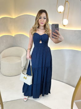 Vestido Yolanda- Azul Poá