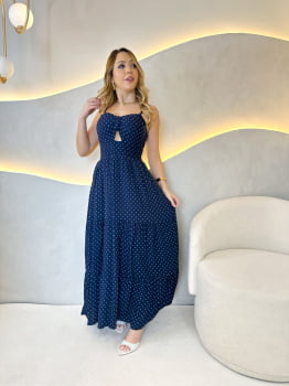 Vestido Yolanda- Azul Poá