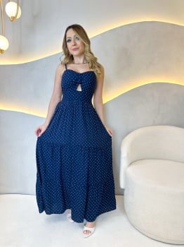 Vestido Yolanda- Azul Poá