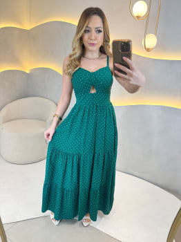 Vestido Yolanda- Verde Poá
